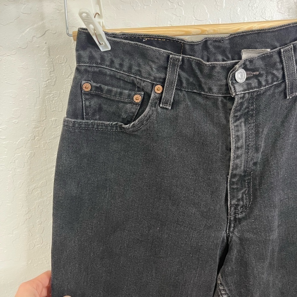 Levi’s Vintage Y2K 2000’s Black Washed 550 Relaxed Fit Tapered Leg Size 8 Med - Picture 12 of 16